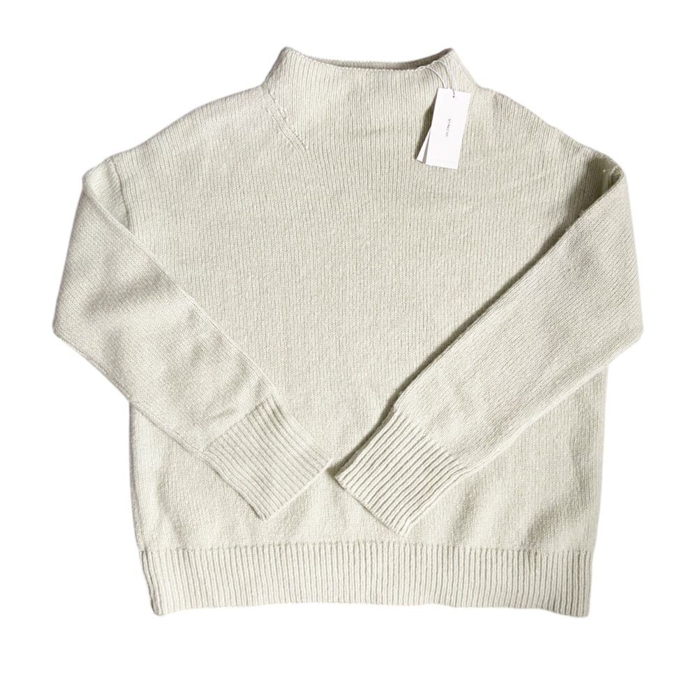 NWT Vince Marled Merino Wool/Cashmere Funnel Neck Sweater size Medium - Picture 3 of 10